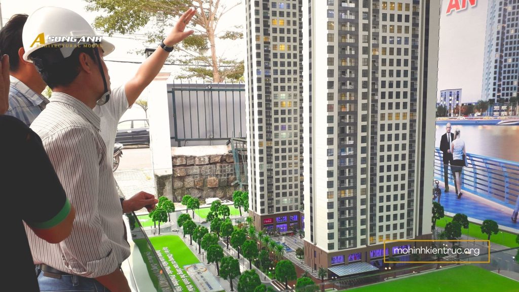 Mô hình kiến trúc cao tầng hỗ trợ kỹ thuật về thiết kế của dự án