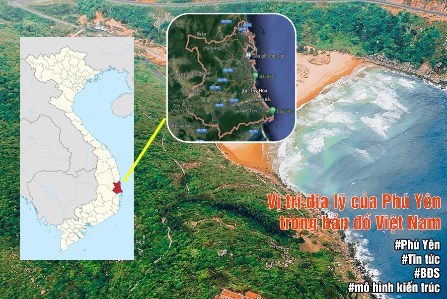 Vị trí địa lý của Phú Yên trên bản đồ Việt Nam