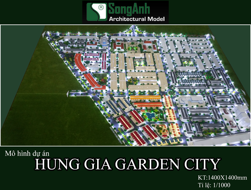 Mô hình dự án Hung Gia Garden city