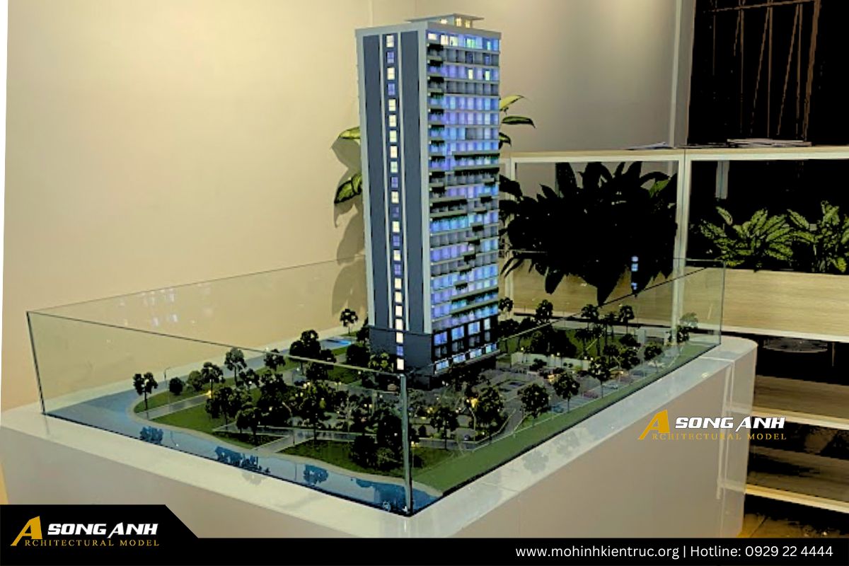 Mô hình toàn nhà LZ Seaview Residence tại văn phòng realestate.com.kh